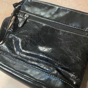 Giani Bernini Florentine Black Leather Crossbody